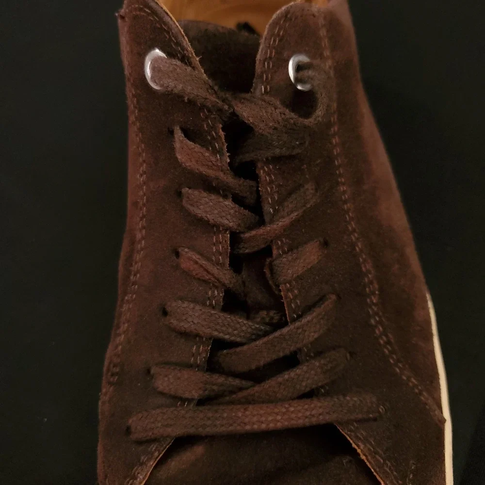 Suitsupply Shoes Men's Low Top Leather Sneakers Brown Luxury Brand Casual SIze 8